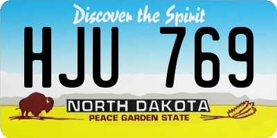 ND license plate HJU769