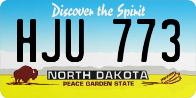 ND license plate HJU773