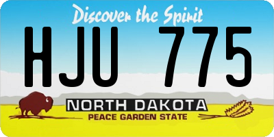 ND license plate HJU775