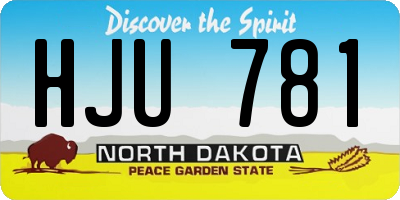 ND license plate HJU781