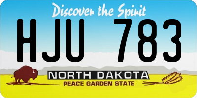 ND license plate HJU783