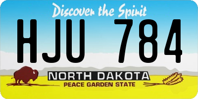 ND license plate HJU784