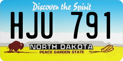 ND license plate HJU791