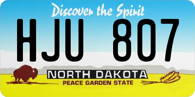 ND license plate HJU807