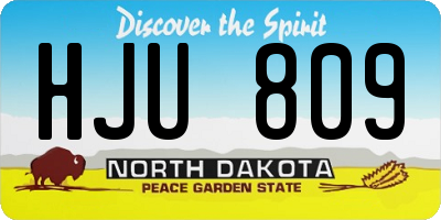 ND license plate HJU809