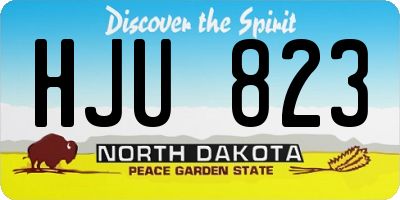 ND license plate HJU823