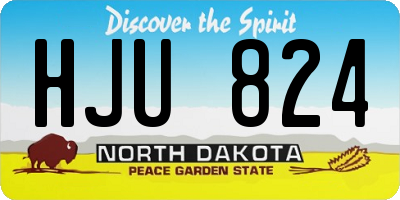 ND license plate HJU824