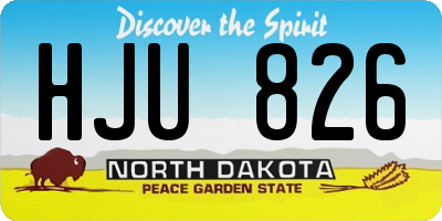 ND license plate HJU826