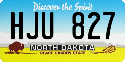 ND license plate HJU827