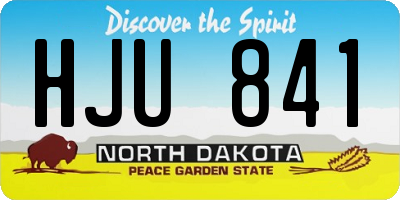 ND license plate HJU841