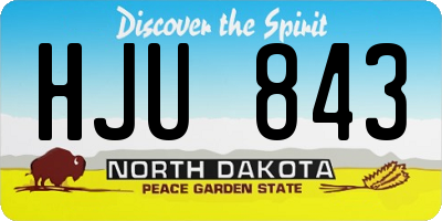 ND license plate HJU843