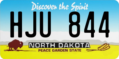 ND license plate HJU844