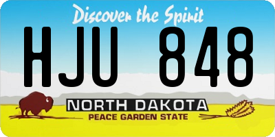 ND license plate HJU848