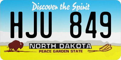 ND license plate HJU849