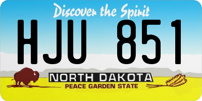 ND license plate HJU851