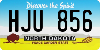 ND license plate HJU856