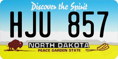 ND license plate HJU857