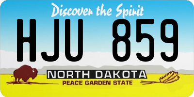 ND license plate HJU859