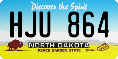 ND license plate HJU864