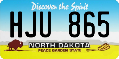 ND license plate HJU865