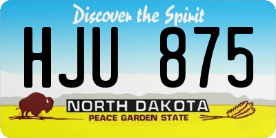 ND license plate HJU875