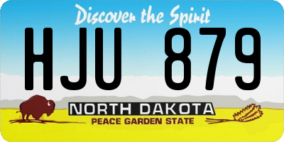 ND license plate HJU879