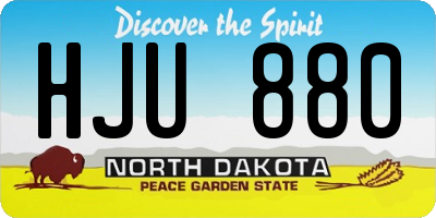 ND license plate HJU880