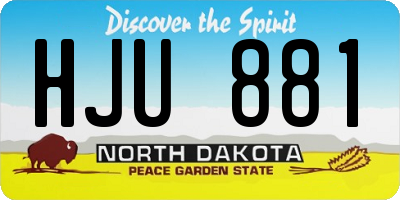 ND license plate HJU881