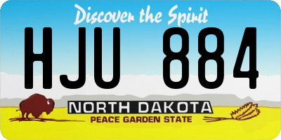 ND license plate HJU884
