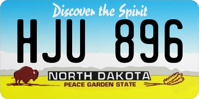 ND license plate HJU896