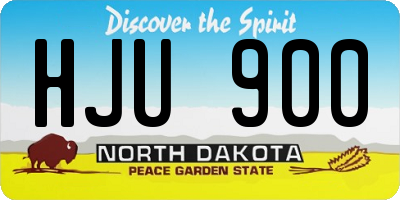 ND license plate HJU900