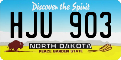 ND license plate HJU903