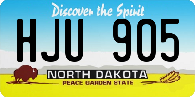 ND license plate HJU905