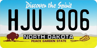 ND license plate HJU906