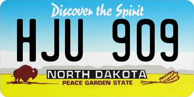 ND license plate HJU909