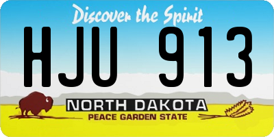 ND license plate HJU913