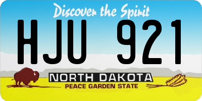 ND license plate HJU921