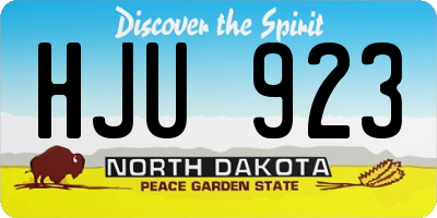 ND license plate HJU923