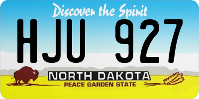 ND license plate HJU927
