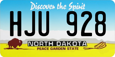 ND license plate HJU928