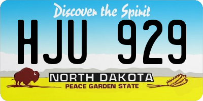 ND license plate HJU929