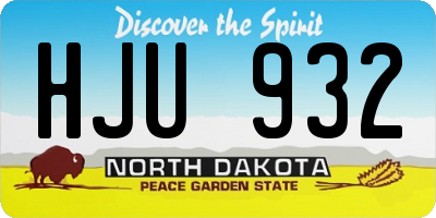 ND license plate HJU932