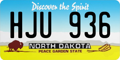 ND license plate HJU936