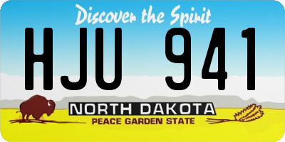 ND license plate HJU941