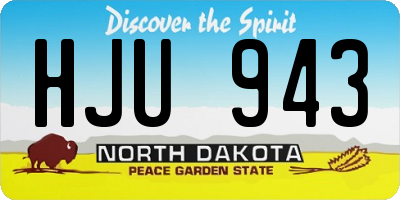 ND license plate HJU943