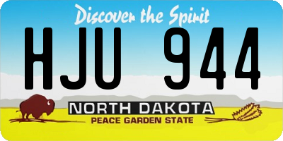 ND license plate HJU944