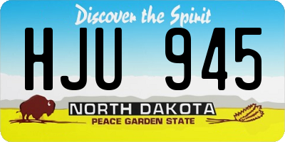 ND license plate HJU945