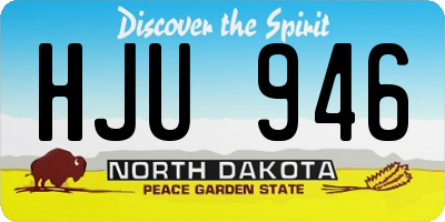 ND license plate HJU946