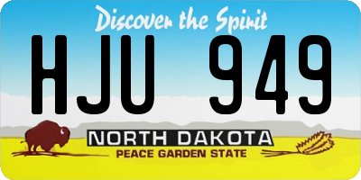 ND license plate HJU949