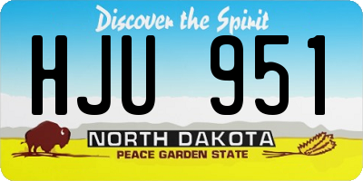 ND license plate HJU951